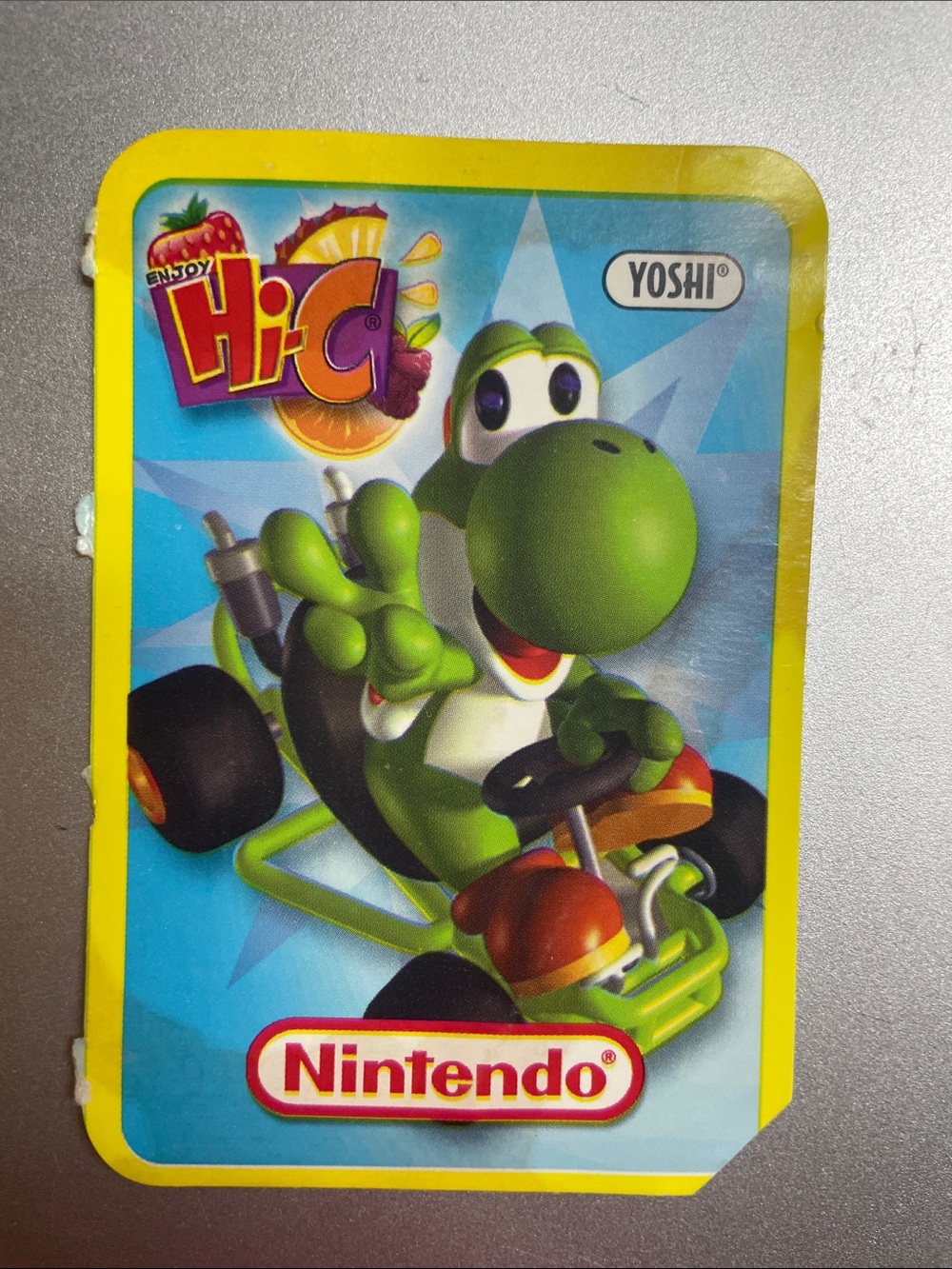 2002 Hi-C Nintendo Yoshi Racing cheat Card
